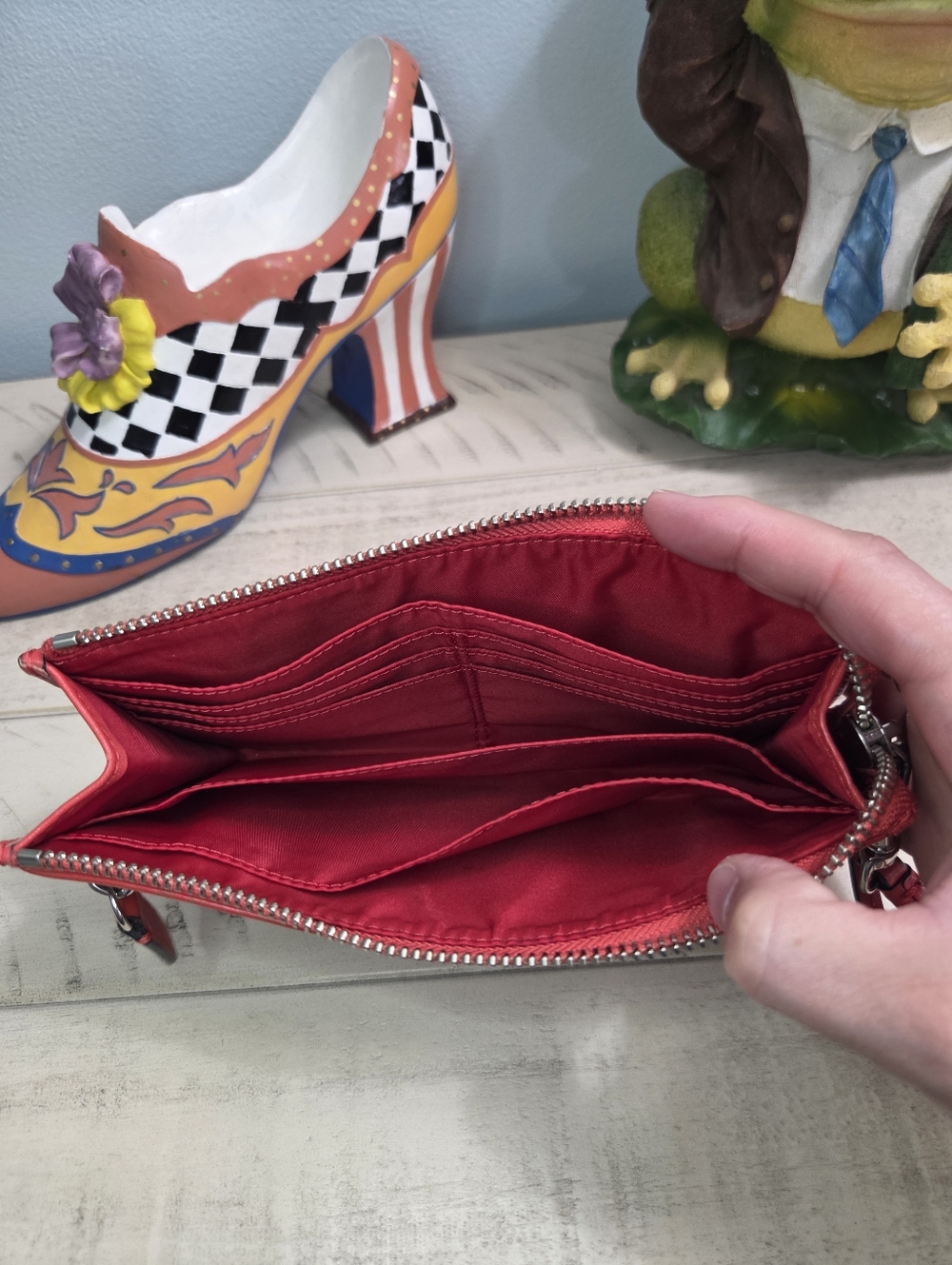 COACH Carnelia Legacy Ocelot Canvas Convertible Zipper Wallet Wristlet, EUC - Picture 11 of 14